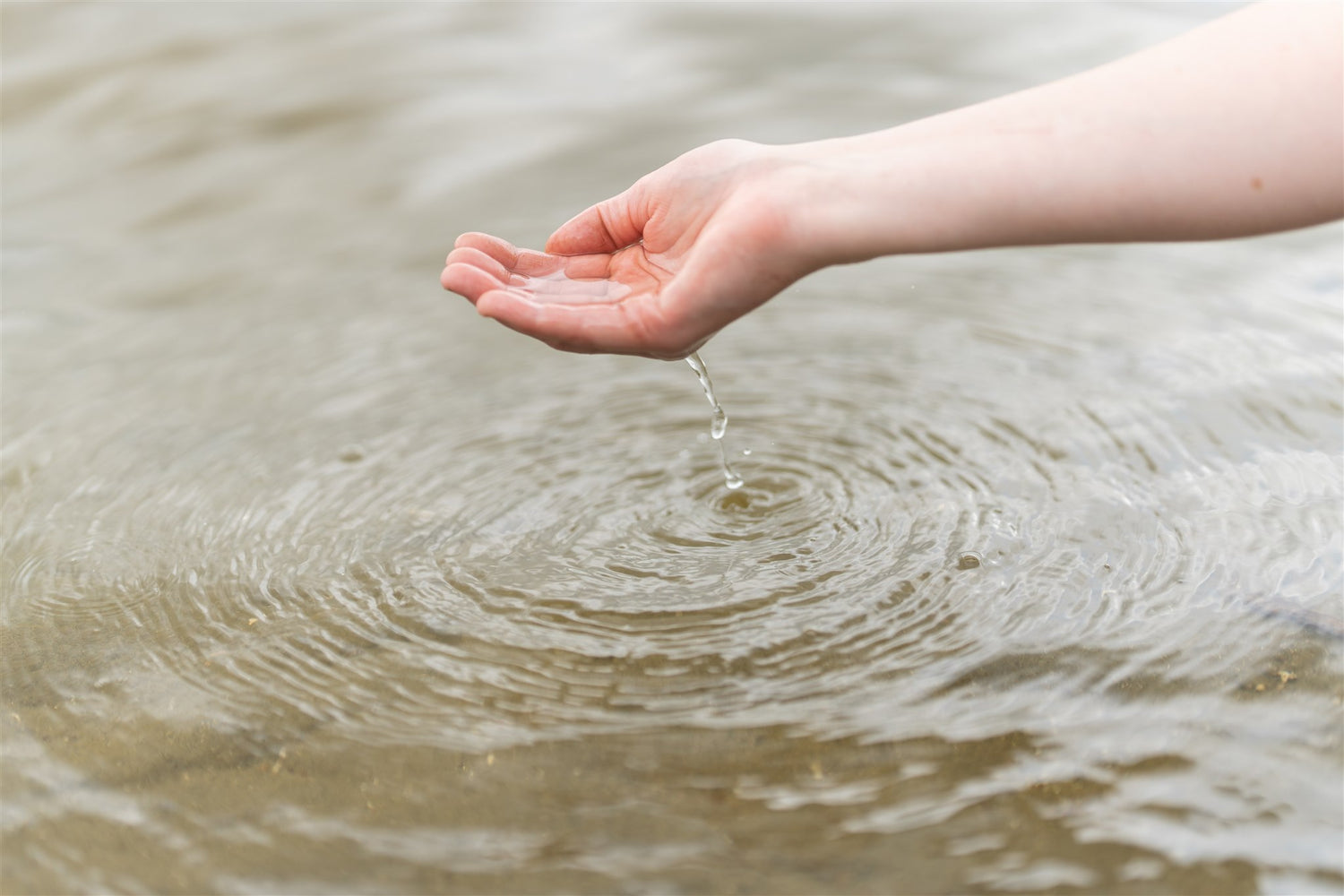 Water in hand